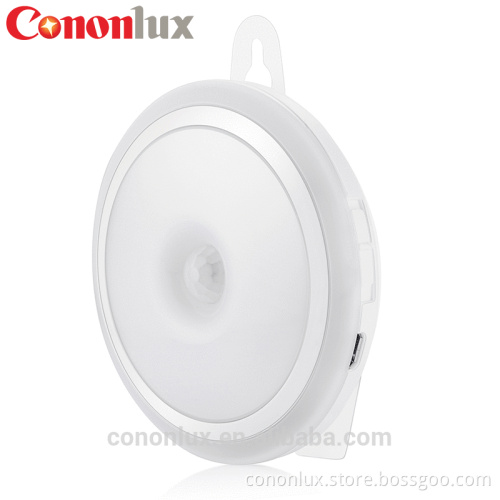 PIR led motion sensor wall lamp night light with lithium battery powered for cabinet stair kitchen bedroom wardrobe